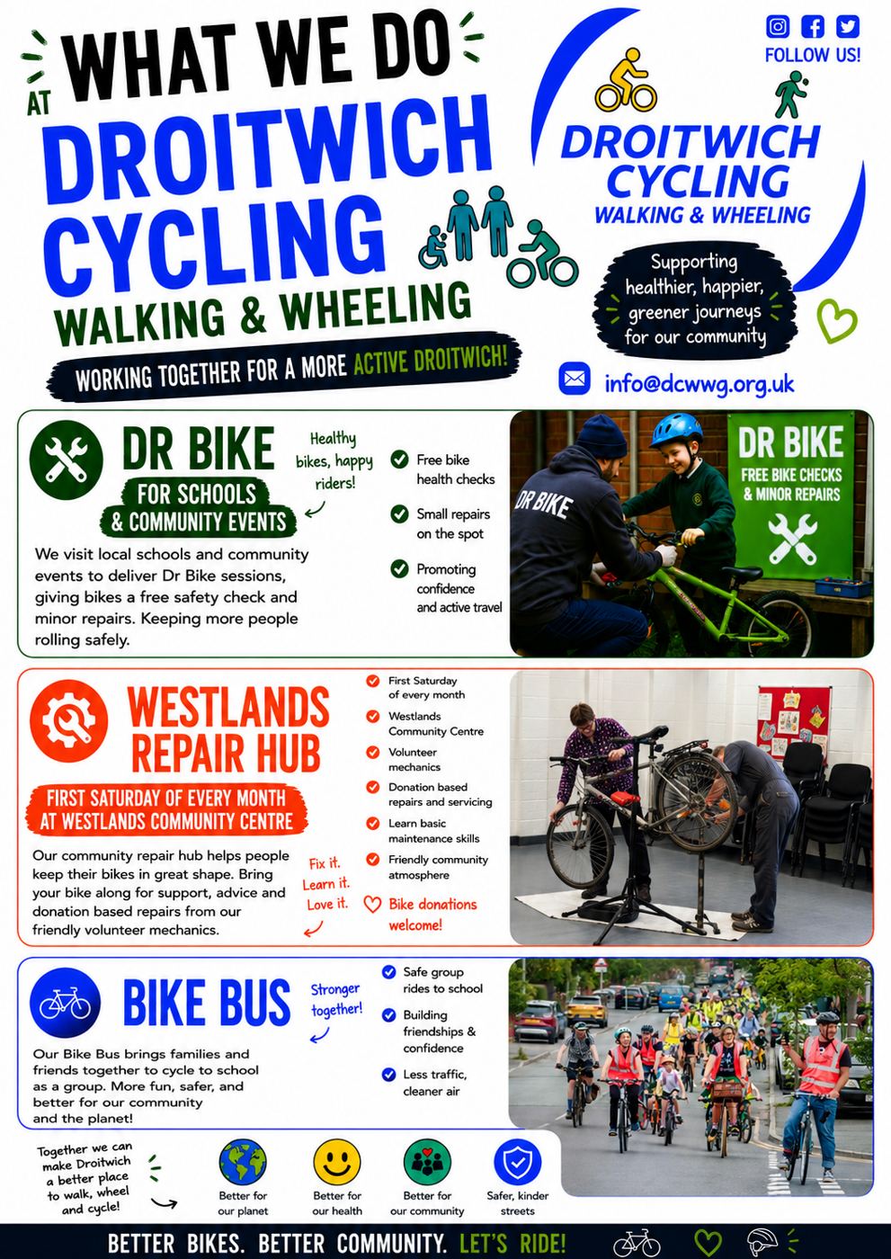 What we do: Dr Bike, Westlands Repair Hub and the Bike Bus